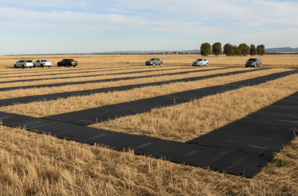 Grass mats for parking